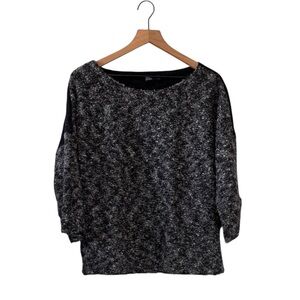 EILEEN FISHER The Fisher Project Gray Wool Mohair Blend 3/4 Sleeve Sweater